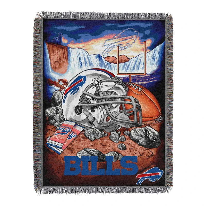 Northwest NFL Buffalo Bills Unisex-Adult Woven Tapestry Throw Blanket, 48" x 60", Home Field Advantage - Image 1