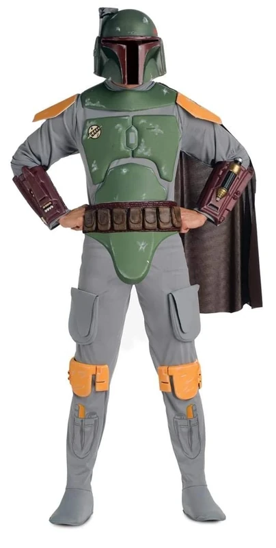 Rubie's 888574STD Official Star Wars Boba Fett Deluxe Costume, Adult's, Standard Size Halloween, World Book Day