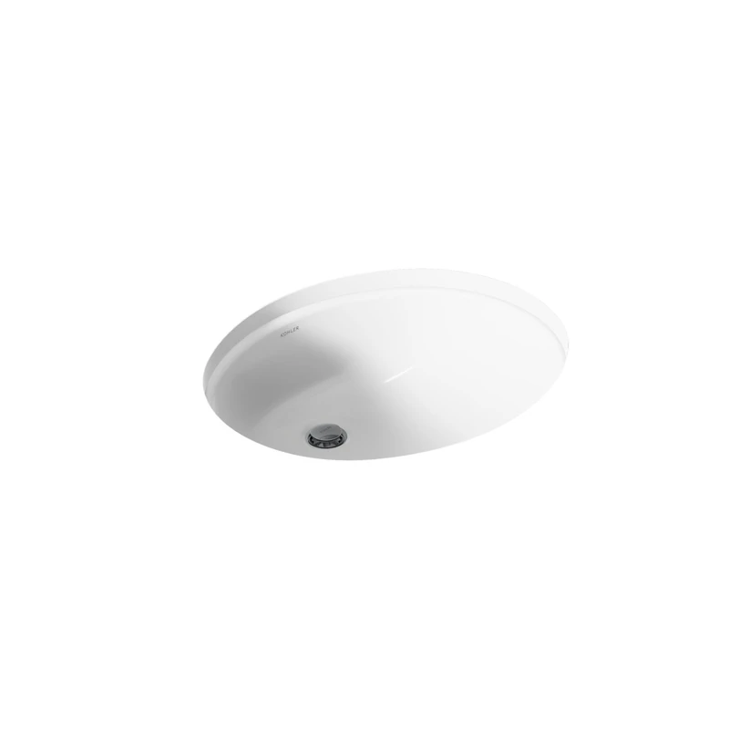 KOHLER K-2210-G-0 Caxton Undercounter Bathroom Sink, White