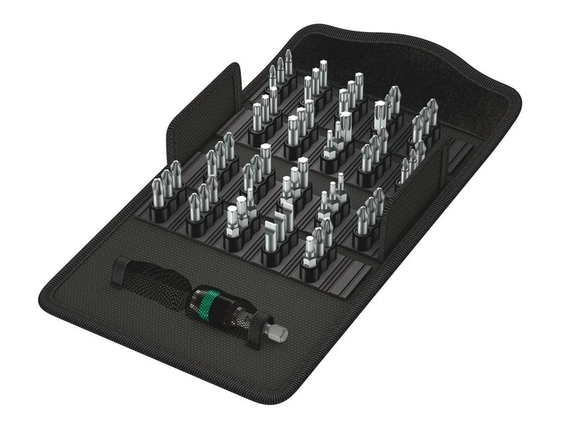 Wera Bit-Safe 61 Universal 1 Bits and it Holder Set in Pouch, 61pc, 05057122001