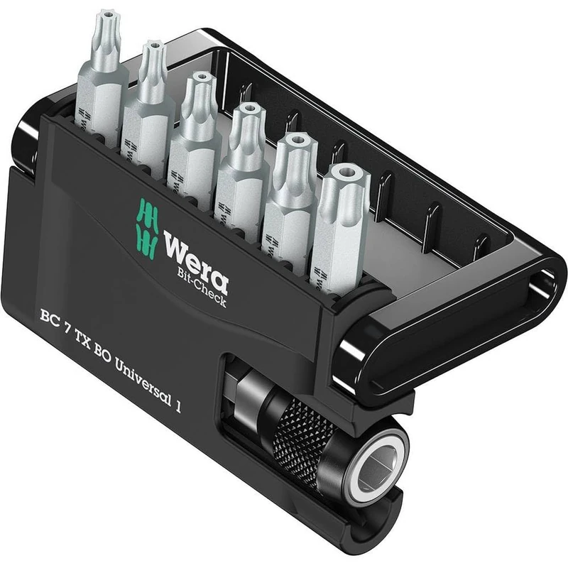 Wera 05056158001 Bit-Check Set 8067-6/Z Extra-tough for Drill/Drivers, Metal Jointing, Torx TX10-40 7pc