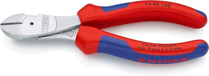 KNIPEX High Leverage Diagonal Cutter Chrome-Plated 160 mm, 74 05 160