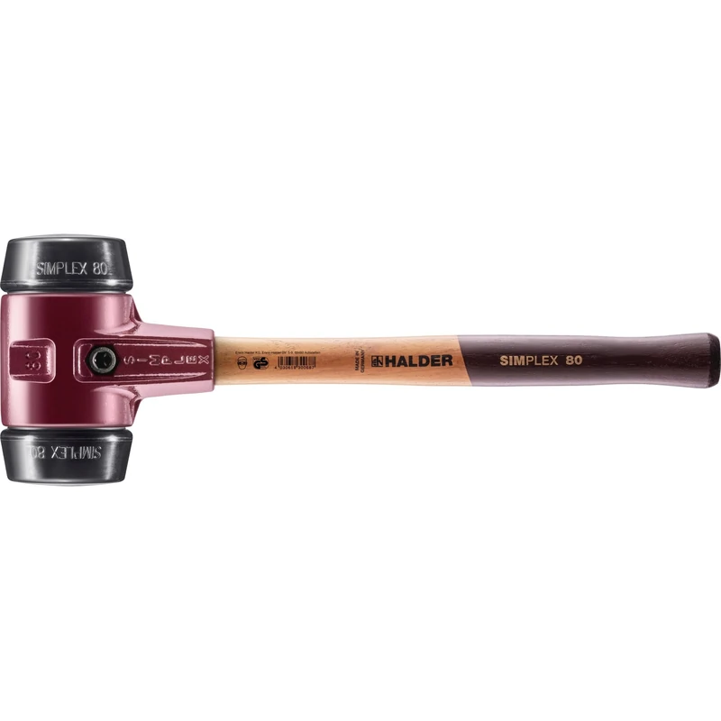 Halder 3002080 80 mm 3002 Rubber "Simlpex" EH Soft-Face Mallet - Multi-Colour