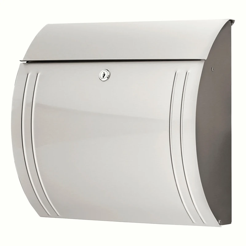 Burg Wachter Modena 3857 Ni Stainless Steel Post Box