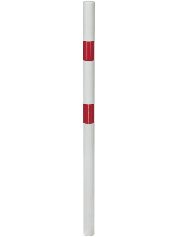 GAH-Alberts Standard SK 782467 Bollards Without Loops for Embedding in Concrete Diameter 60 x 1000 mm White with 2 Reflective Strips