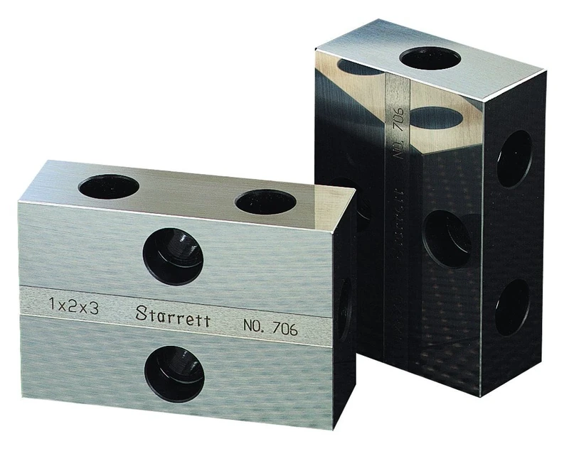 Starrett 706MBZ Hardened Steel Inspection Millimetre Matched Pair Blocks, 25mm Height, 50mm Width, 75mm Length