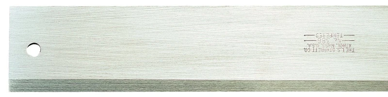 Starrett 386-48 Draftsmen's Steel Straight Edge With Bevel Edge, 48" Length, 2-1/8" Width, 3/32" Thickness