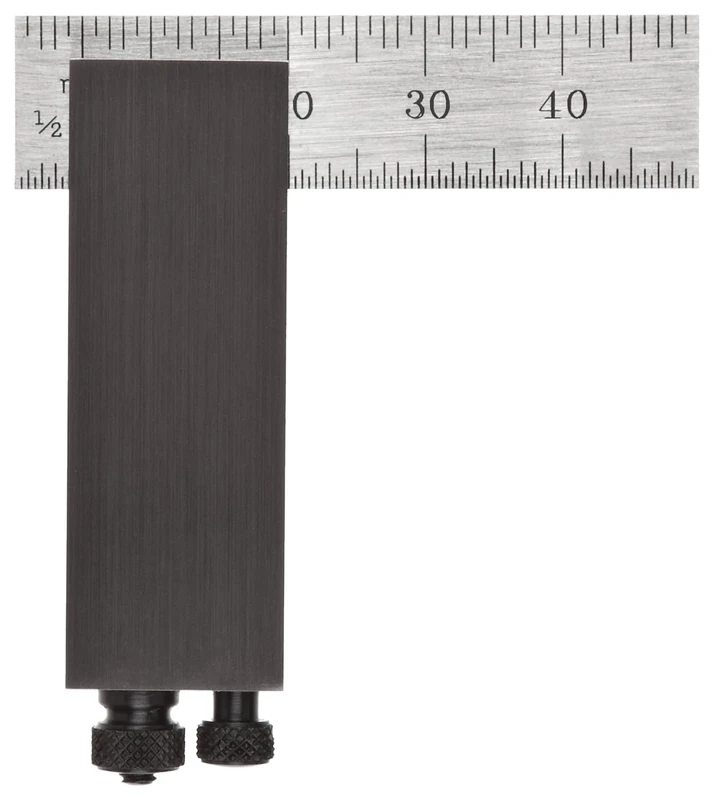 Starrett 453MA Millimetre Reading Diemakers' Square With Standard Graduated Blade, 50mm Size