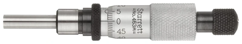 Starrett V463MRL Micrometre Head, 0-13mm Range, 0.002mm Graduation, +/-0.00125mm Accuracy, Ratchet Stop Thimble, Lock Nut