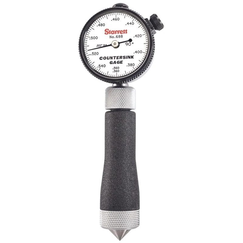 Starrett 688-3Z Inch Reading Countersink Gauge, 90 Degree Angle, 0.360-0.560" Range