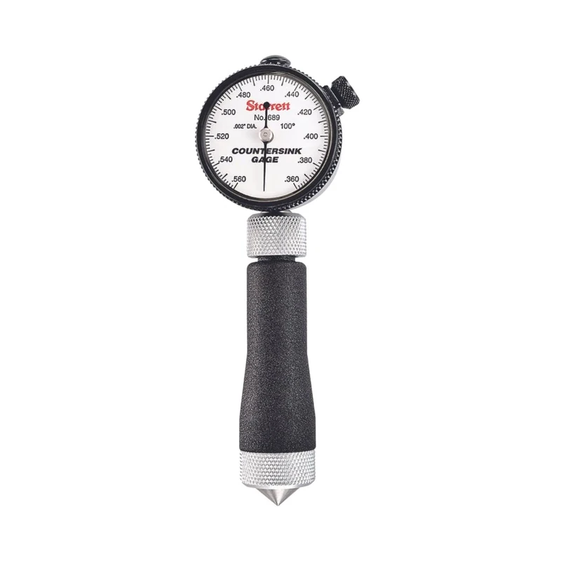 Starrett 689-3Z Inch Reading Countersink Gauge, 100 Degree Angle, 0.360-0.560" Range
