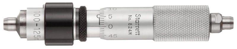 Starrett 824MB Fixed Range Vernier Inside Micrometre, 100-125mm Range, 0.01mm Graduation, +/-0.002mm Accuracy