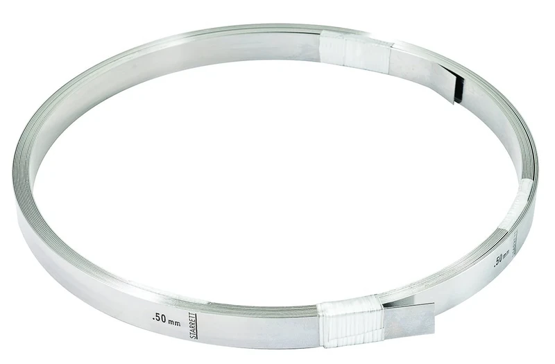 Starrett 666M-50 Thickness Feeler Gage Coil, 0.5mm Thickness, 12.7mm Width, 6.1m Length