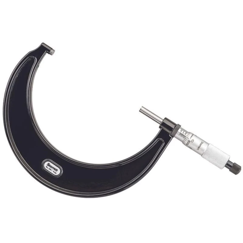 Starrett 436.1XRL-5 Outside Micrometre, Ratchet Stop, Lock Nut, Carbide Faces, 4-5" Range, 0.001" Graduation, +/-0.00015" Accuracy