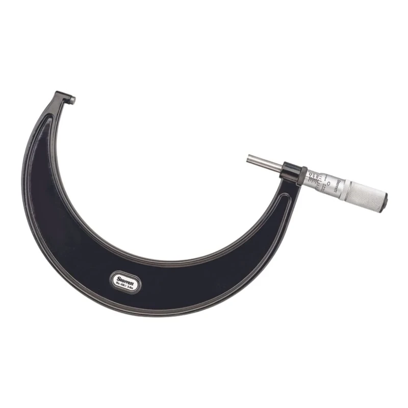 Starrett T436.1XFL-6 Outside Micrometre, Friction Thimble, Lock Nut, Carbide Faces, 5-6" Range, 0.0001" Graduation, +/-0.00005" Accuracy