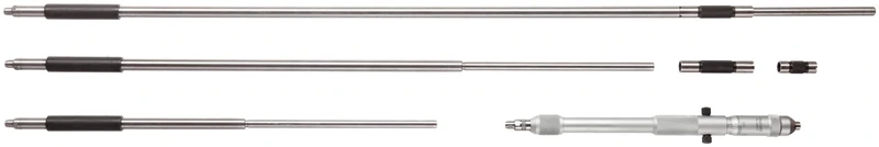 Starrett 124C Solid-Rod Vernier Inside Micrometers Set, 8-32" Range, 0.001" Graduation, +/-0.0001" Accuracy, Without Case