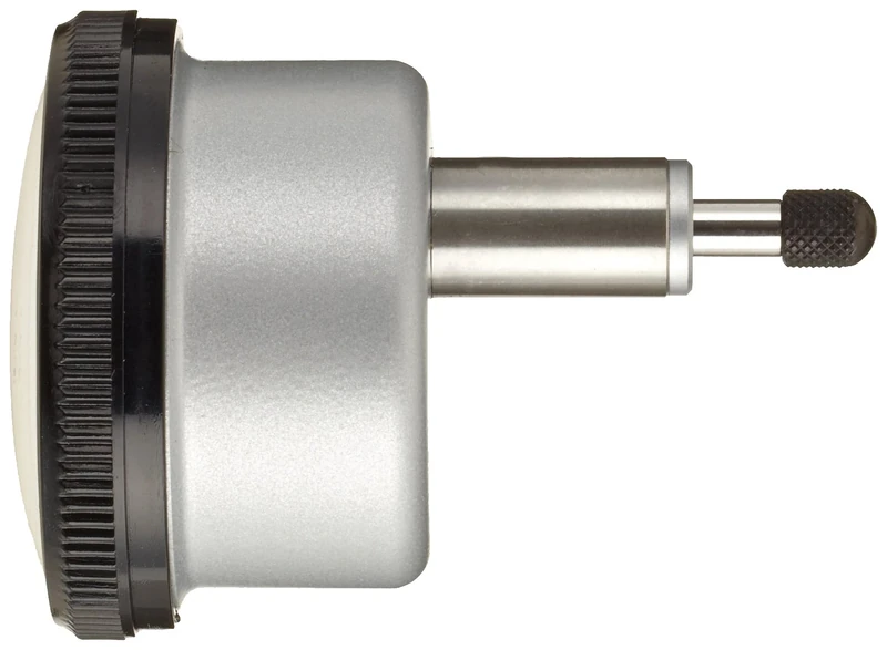 Starrett 641M Dial Indicator without Shank, 9.5mm Stem Dia., Back Plunger, Yellow Dial, 0-100 Reading, 42.5mm Dial Dia., 0-5mm Range, 0.01mm Graduation