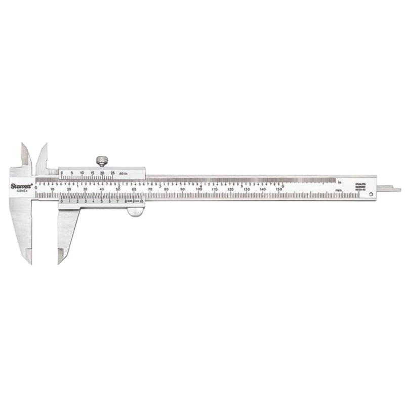 Starrett 125MEA-6/150 Vernier Calliper, Stainless Steel, 0-6"/0-150 mm Range, 0.001"/0.02 mm Resolution