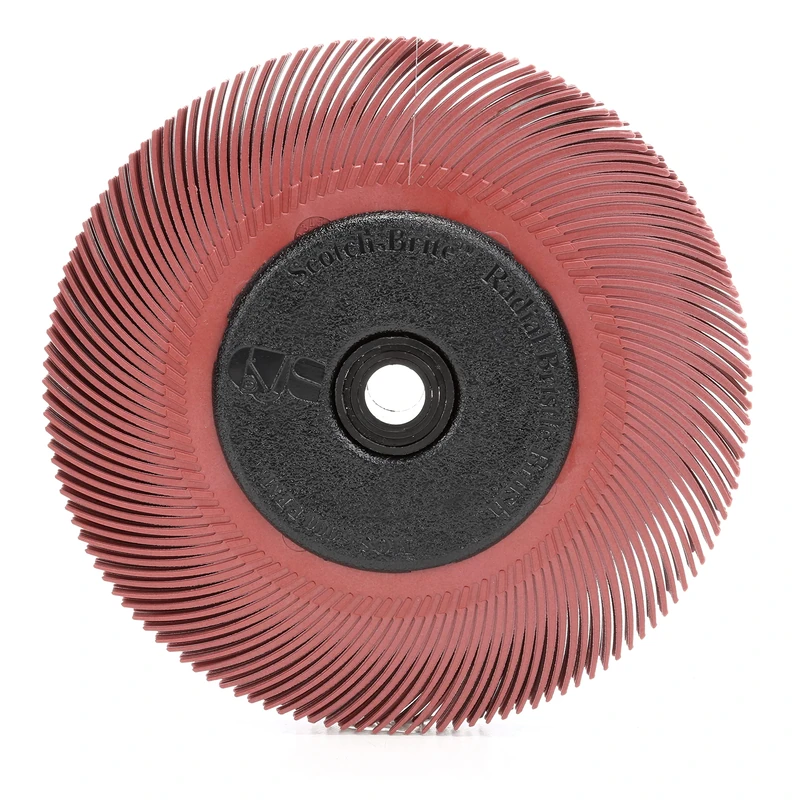 Scotch-Brite(TM) Radial Bristle Brush, Aluminum Oxide, 6000 RPM, 6 Diameter x 7/16 Width, 200 (Pack of 1)