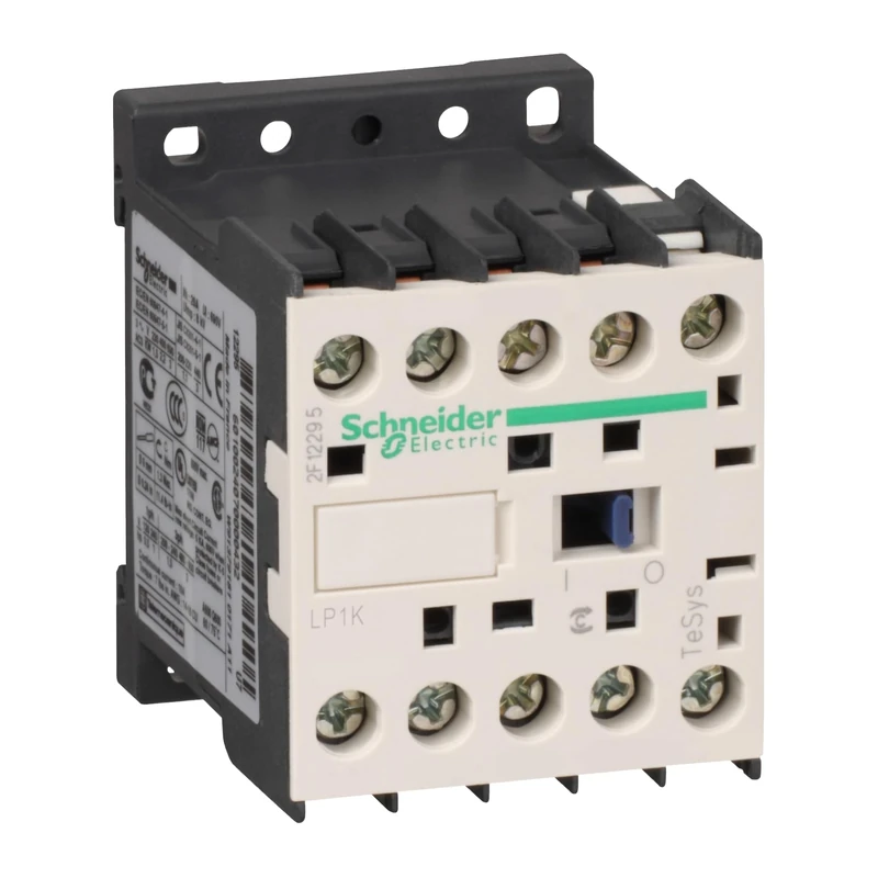 Schneider Electric, TeSys K contactor - 3P - AC-3 <= 440 V 9 A - 1 NC aux. - 24 V DC coil, LP1K0901BD3