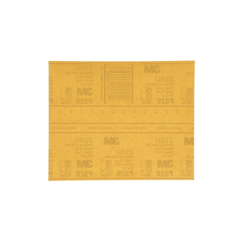 3M Gold Abrasive Sheet, 02541, P320 Grade, 9 in x 11 in, 50 Sheets per Pack