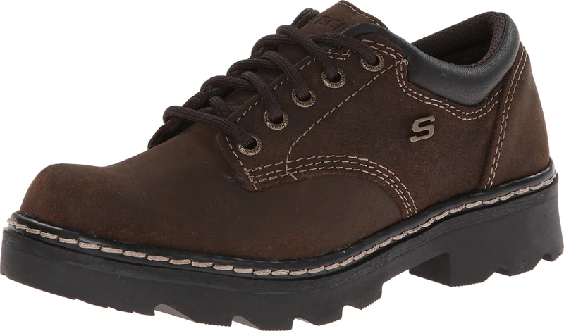 Skechers Women's Parties-Mate Oxford, Chocolate Suede Leather, 4 UK