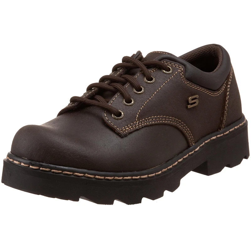 Skechers Women's parties oxfords shoes, Chocolate Suede Leather, 3 UK