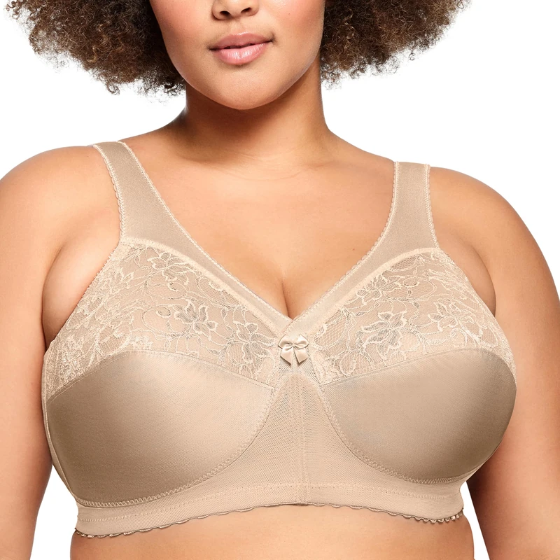 Glamorise Womens MagicLift Support Classic Bra, Blush, 52E