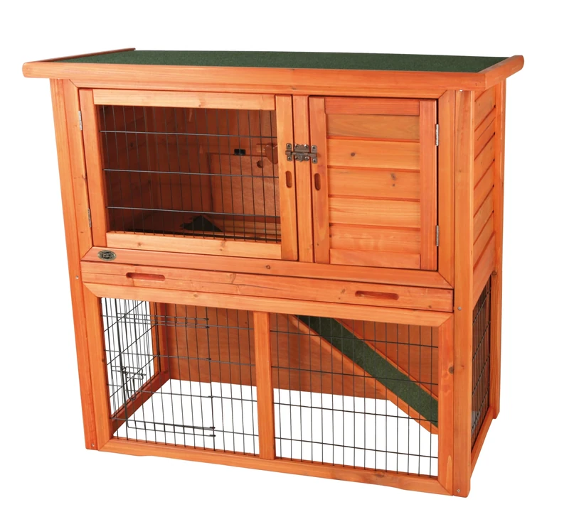 Trixie Natura Small Animal Hutch with Outdoor Run, 104 ﾗ 97 ﾗ 52 cm