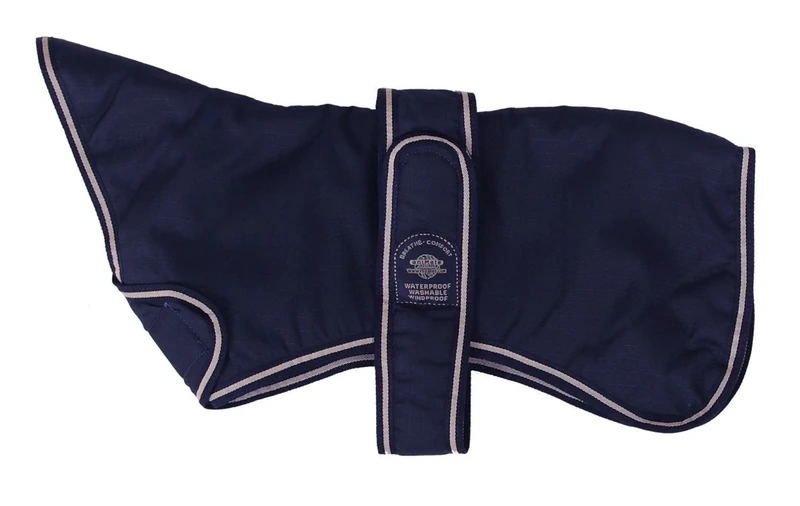 Outhwaite Padded Navy Bluehound Dog Coat, 28-Inch, Navy Blue