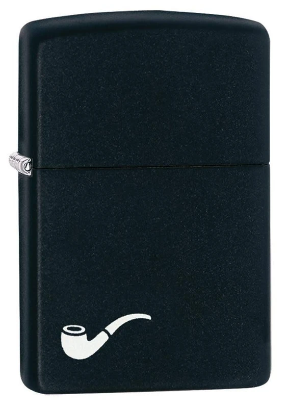 Zippo Windproof Lighter - Pipe Model - Black Matte Finish - Refillable for Lifetime Use - Adjustable Flame - Gift Box - Metal Construction - Made in USA