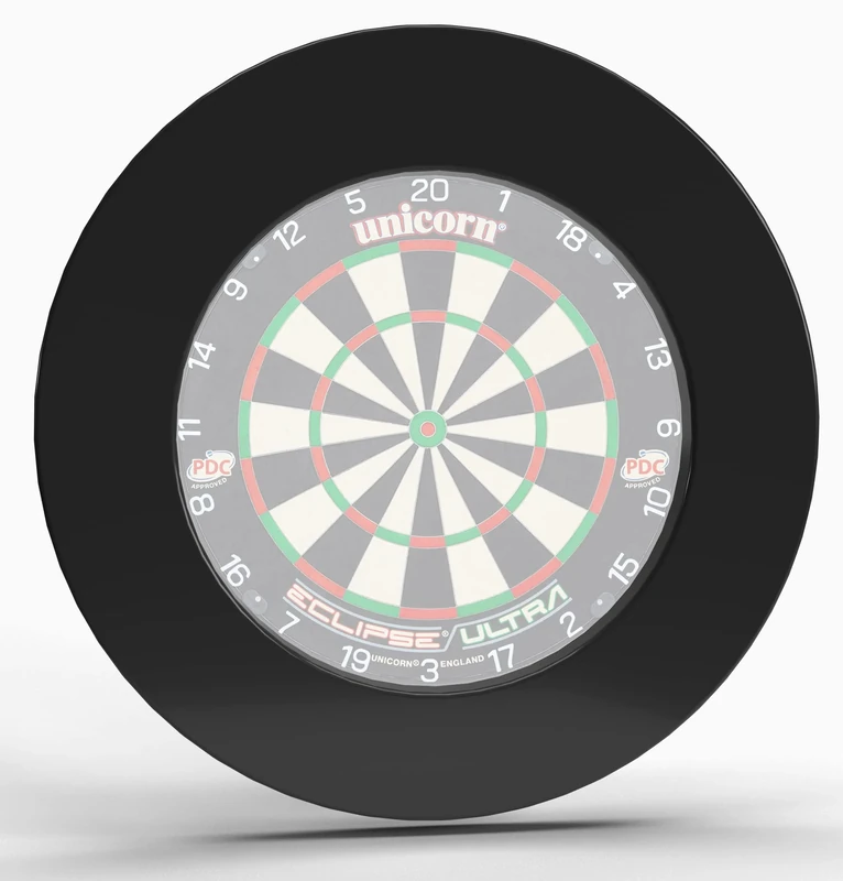 Unicorn Dartboard Backboard Surround | Professional | Ultra-Heavy-Duty High Density Injection Moulded EVA Plastic | No Fixings Required | Black