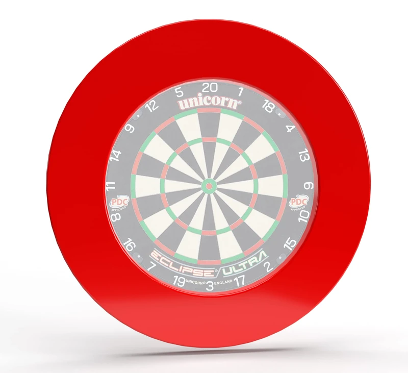 Unicorn Dartboard Backboard Surround | Professional | Ultra-Heavy-Duty High Density Injection Moulded EVA Plastic | No Fixings Required | Red
