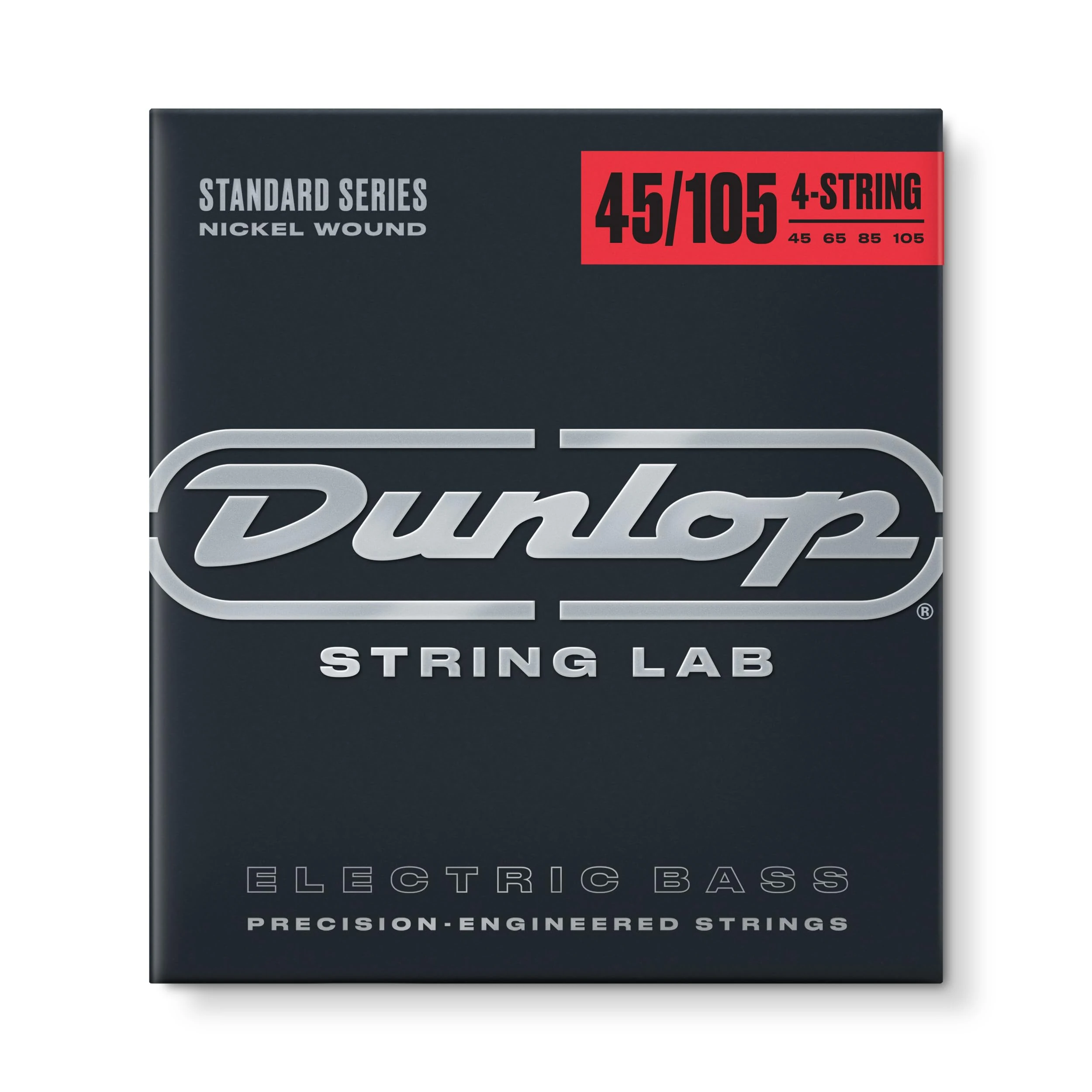 Dunlop DBN45105 Nickel Medium 4 String 45-105 Stainless Steel Bass Guitar Strings