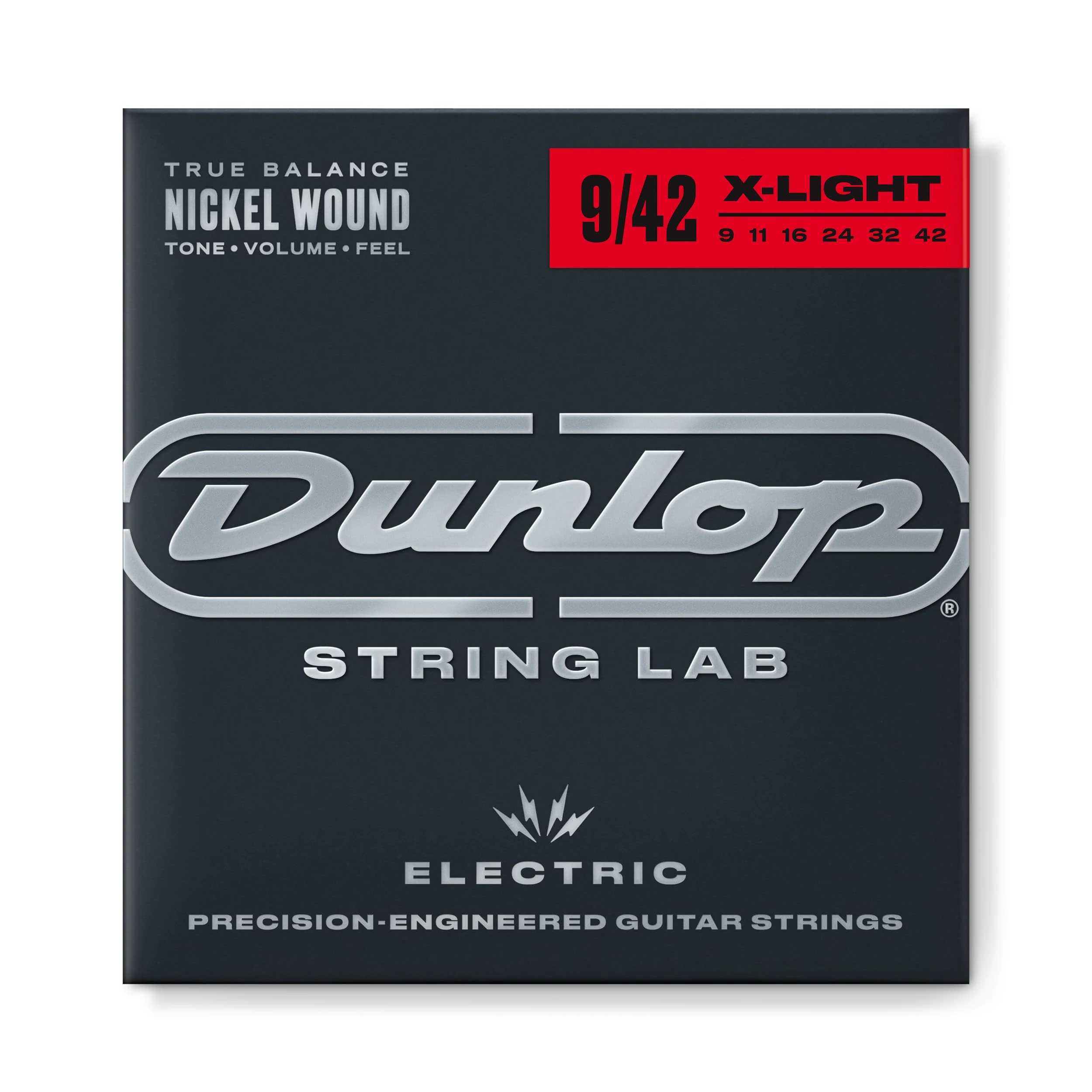 Dunlop Electric Guitar Strings Light Gauge 9-42 Nickel Plated Steel
