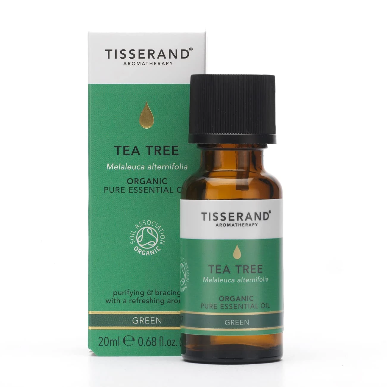 Tisserand Aromatherapy | Tea Tree - Organic Essential Oil | Massage Oil, Aromatherapy Oil , Skin Oil, Oil For Diffuser | 100% Natural Pure Essential Oils | 20ml