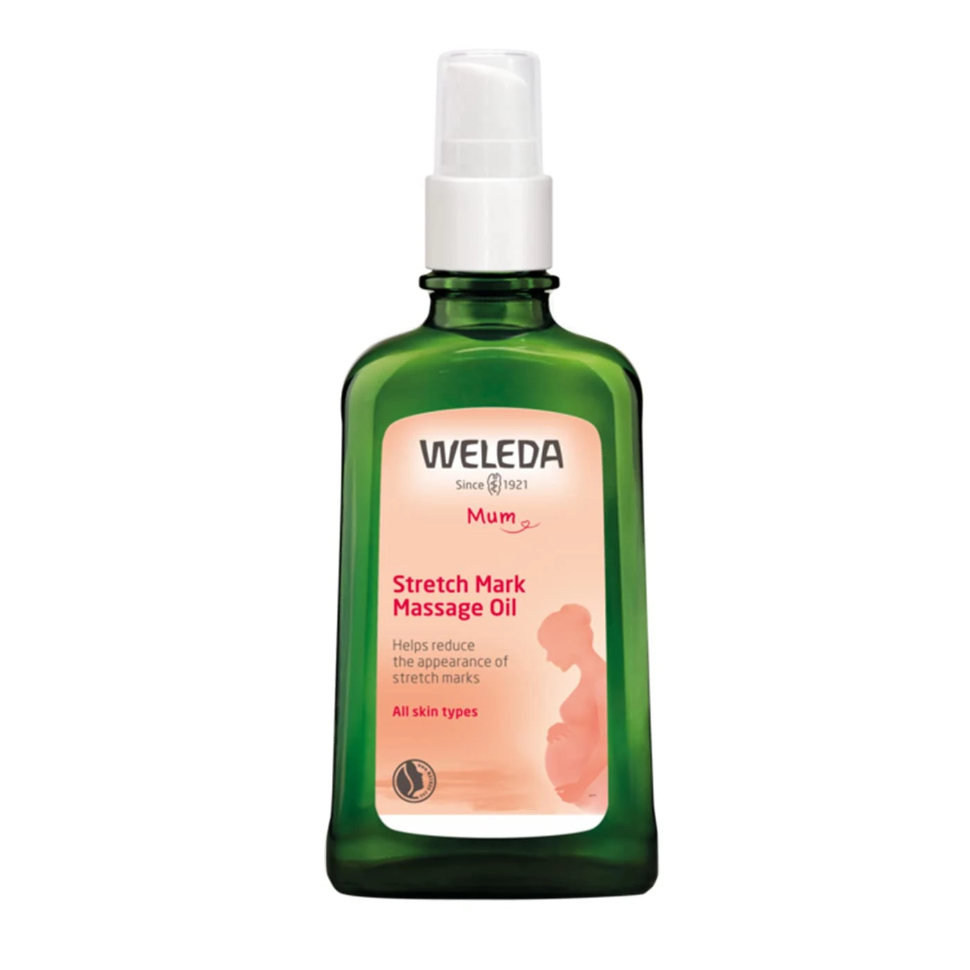 Weleda Stretch Mark Oil, Body Oil, Massage, Developed with Midwives, Vitamin A,D & E, Anti Inflammatory, Dermatologically Tested, 100% Certified Natural, Vegan, 100ml