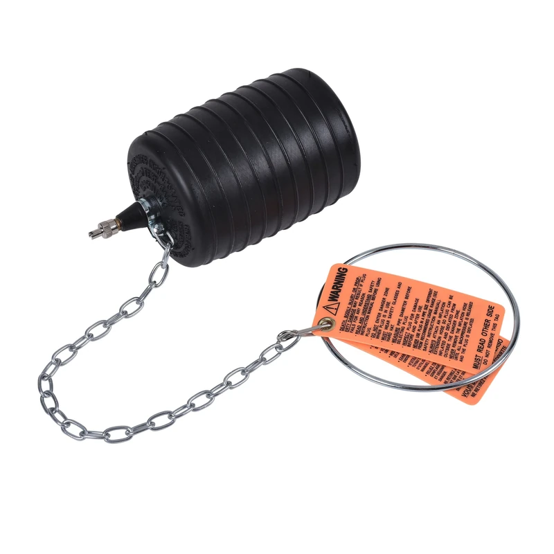 Cherne 270040 Rubber Test Ball Pipe Plug, Black, 4 Inch