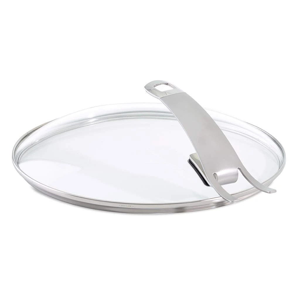 Fissler Pan Accessory Quality Glass Lid Premium - Pan Glass Lid High - Lid with Stainless Steel Rim - 28 cm Ø Frying Pan - 185-000-28-200/0