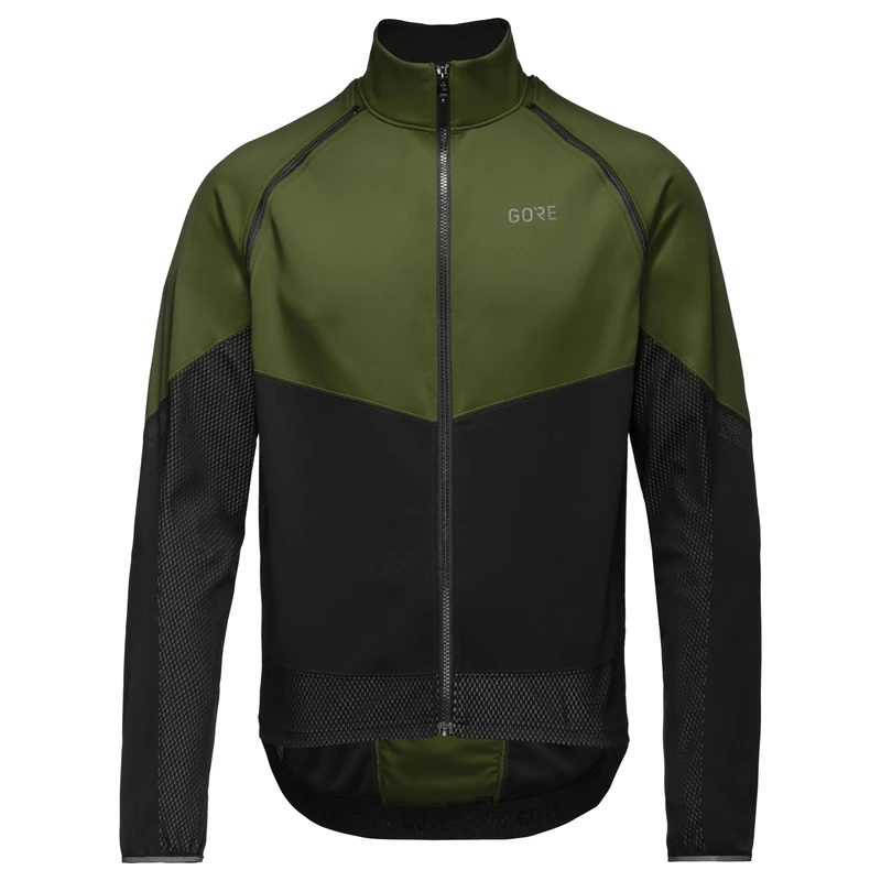 GORE WEAR Men's Cycling Jacket Phantom, GORE-TEX INFINIUM, Utility Green/Black, L