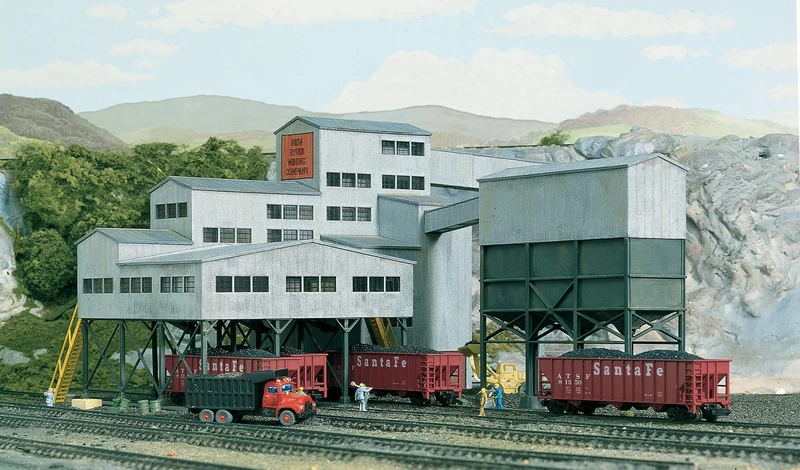 Walthers Cornerstone N Scale Model New River Mining Company Kit, 7-1/2 x 5-3/8 x 5-5/8"
