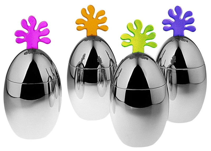 Alessi Ovo Kitchen Box, Orange Knob (JL02 O)