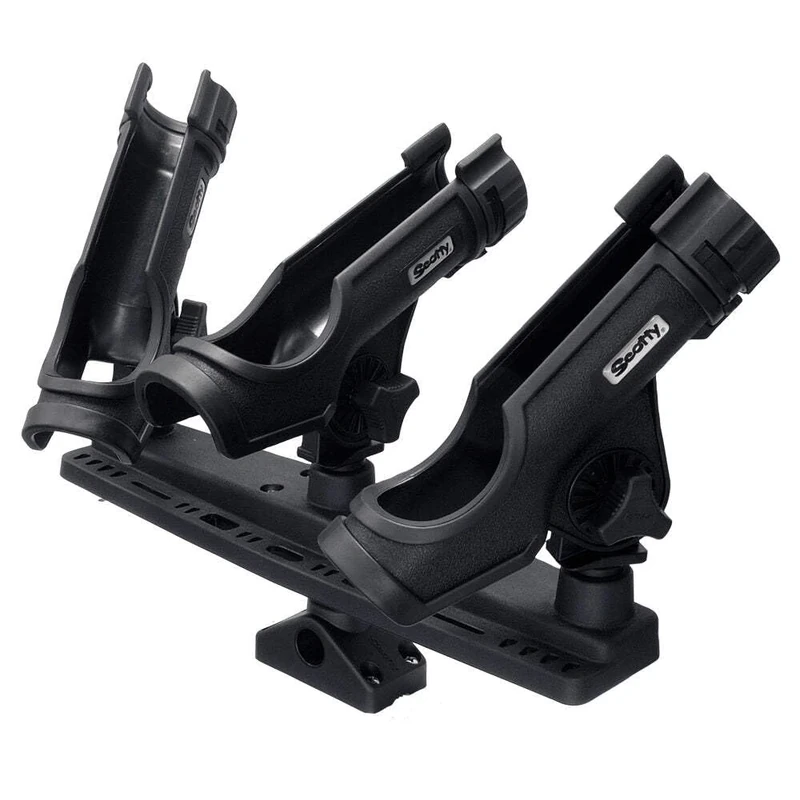 Scotty #256 Triple Rod Holder, black, one size