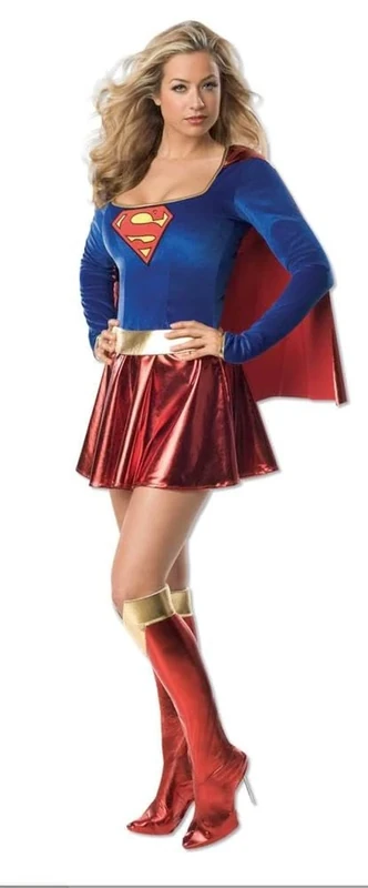 Rubies Official Supergirl Adult one piece Adult Costume Plus size Halloween, World Book Day