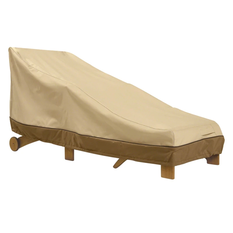 Classic Accessories 70962 Veranda Day Chaise Cover Pebble for Wider Chaises, Pebble, Medium