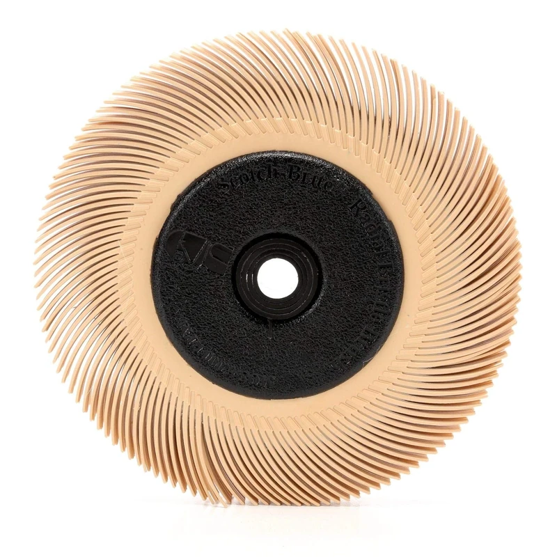 Scotch-Brite(TM) Radial Bristle Brush, Aluminum Oxide, 6000 RPM, 6 Diameter x 7/16 Width, 6 Micron (Pack of 1)