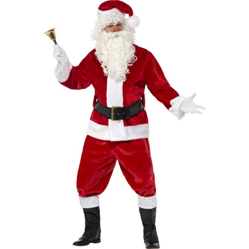 Smiffys Plush Santa Costume - Men's 25963 - Red - One Size