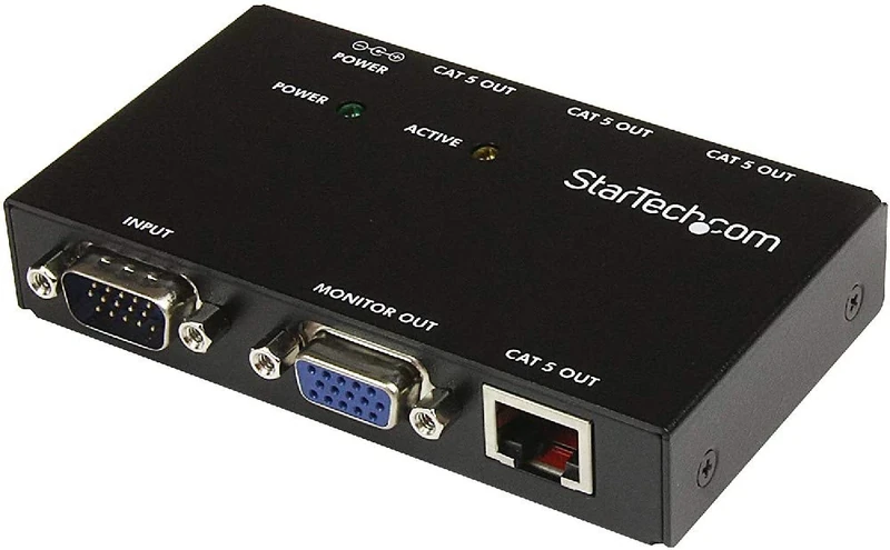 StarTech.com ST1214T VGA Over CAT5 Video Extender, VGA Extender, 450 ft (150 m), 4-Port
