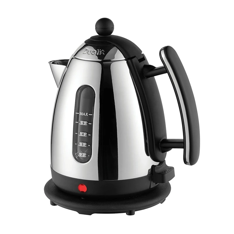 Dualit 72400 Cordless Jug Kettle, 1.5 L - Stainless Steel with Black Trim