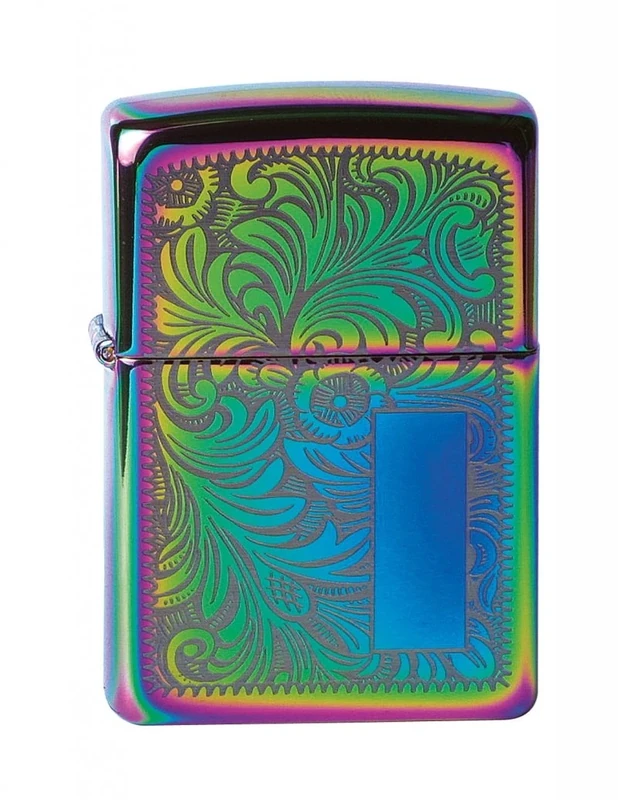 Zippo Windproof Lighter - Venetian Spectrum - Multicolour - Auto Engrave - Refillable - Reusable - Gift Box - Made in USA